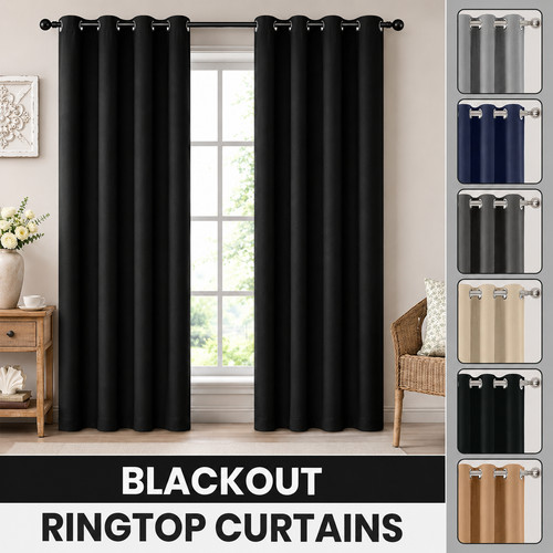 2pcs blackout curtains eyelet - 2pcs,