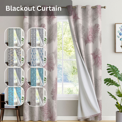 Floral blackout curtains - floral,