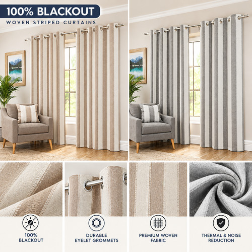 100 blackout thermal curtains - 100%,