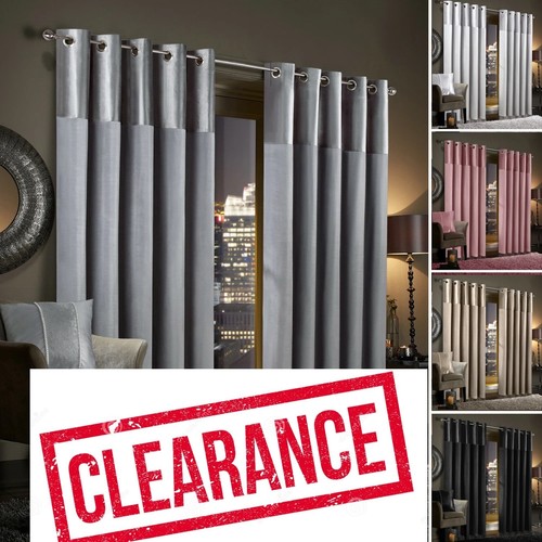 Crushed velvet band curtains - band,