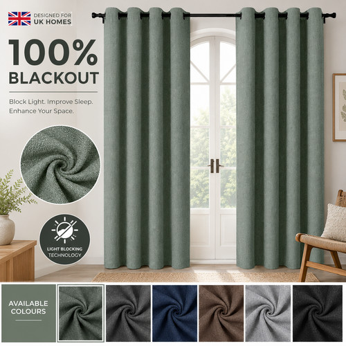 2pcs blackout curtains eyelet - blackout,