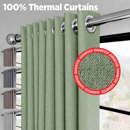 Thermal linen curtains - thermal,