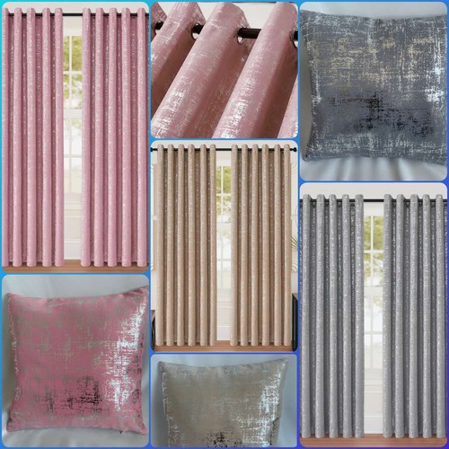 Grey eyelet curtains - curtains, thermal