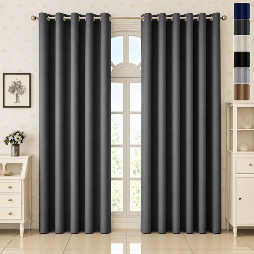 2pcs blackout curtains - 2pcs, eyelet